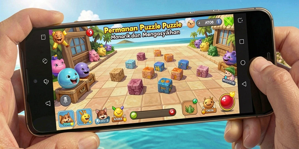 Tampilan gameplay ATOM138 yang menantang dan menarik.