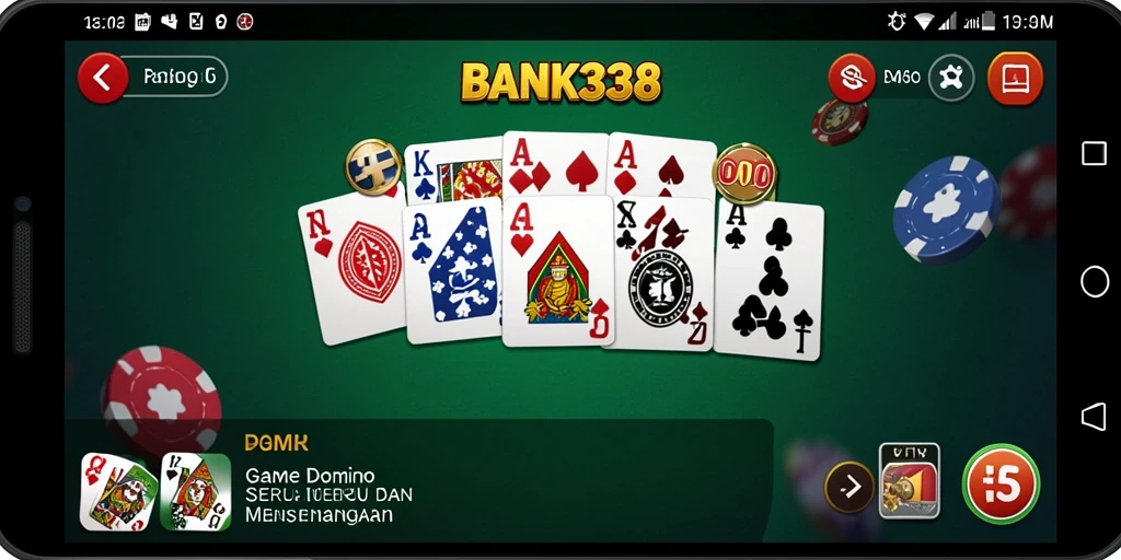 Screenshot gameplay BANK338 yang menampilkan serunya bermain domino.