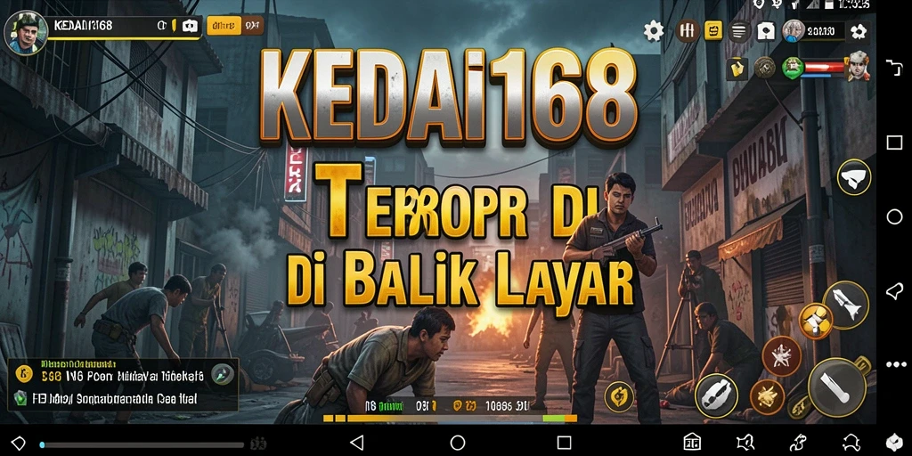 Screenshot gameplay KEDAI168 yang menunjukkan suasana horor yang mencekam.
