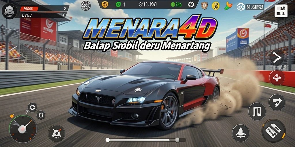Gameplay balap seru dan mendebarkan di MENARA4D