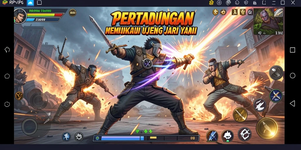 Tangkapan layar permainan RPVIP6 saat aksi pertarungan yang mendebarkan.