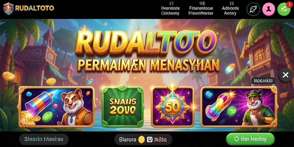 Screenshot gameplay RUDALTOTO menampilkan mesin slot yang menarik.