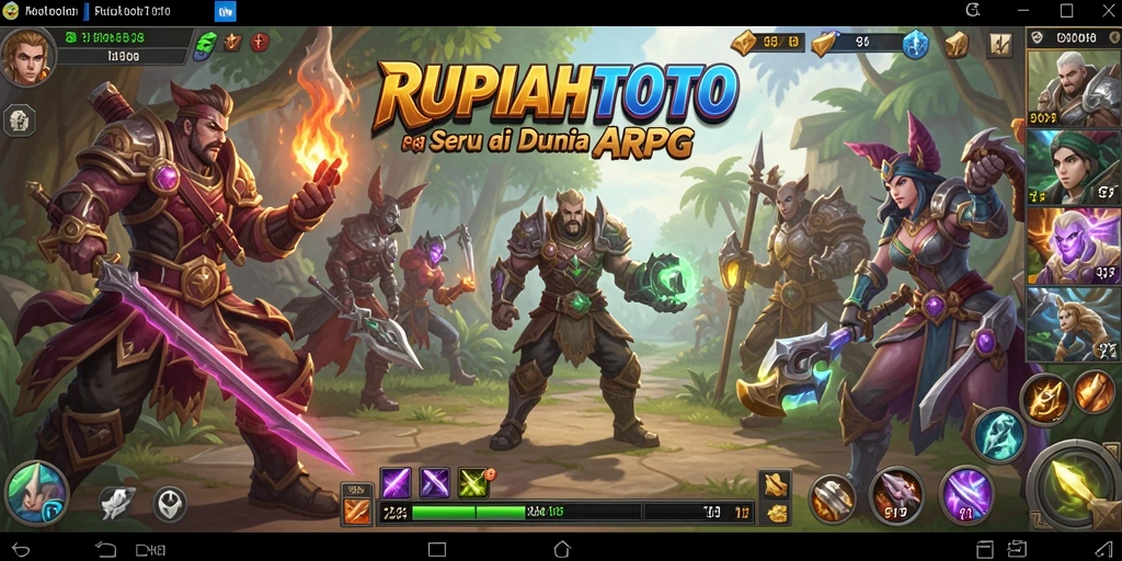 Screenshot gameplay RUPIAHTOTO menampilkan aksi pertempuran yang intens.