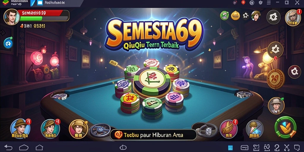 Tampilan gameplay menarik di SEMESTA69 dengan aksi seru di meja QiuQiu.