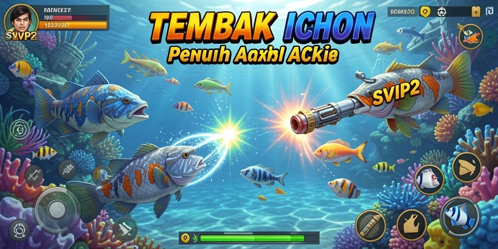 Tampilan gameplay menarik dari SVIP2 dengan aksi Tembak Ikan.